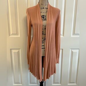 Dreamers Women's Pink Open Front flowy Cardigan Sweater XL (imo medium/large).